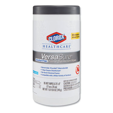 Clorox® Healthcare® Versasure Cleaner Disinfectant Wipes, 1-ply, 6 3-4" X 8", White, 85 Towels-can freeshipping - TVN Wholesale
